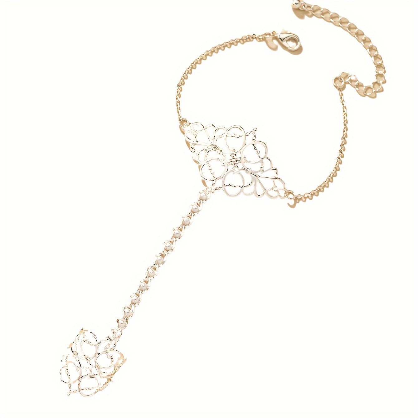 Ethnic Style Window Flower Pattern Finger Chain
